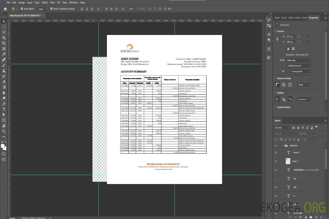 Modèle Excel et PDF de relevé bancaire de la Stater Banka de Macédoine du Nord template Modèle Excel et PDF de relevé bancaire de la Stater Banka de Macédoine du Nord template